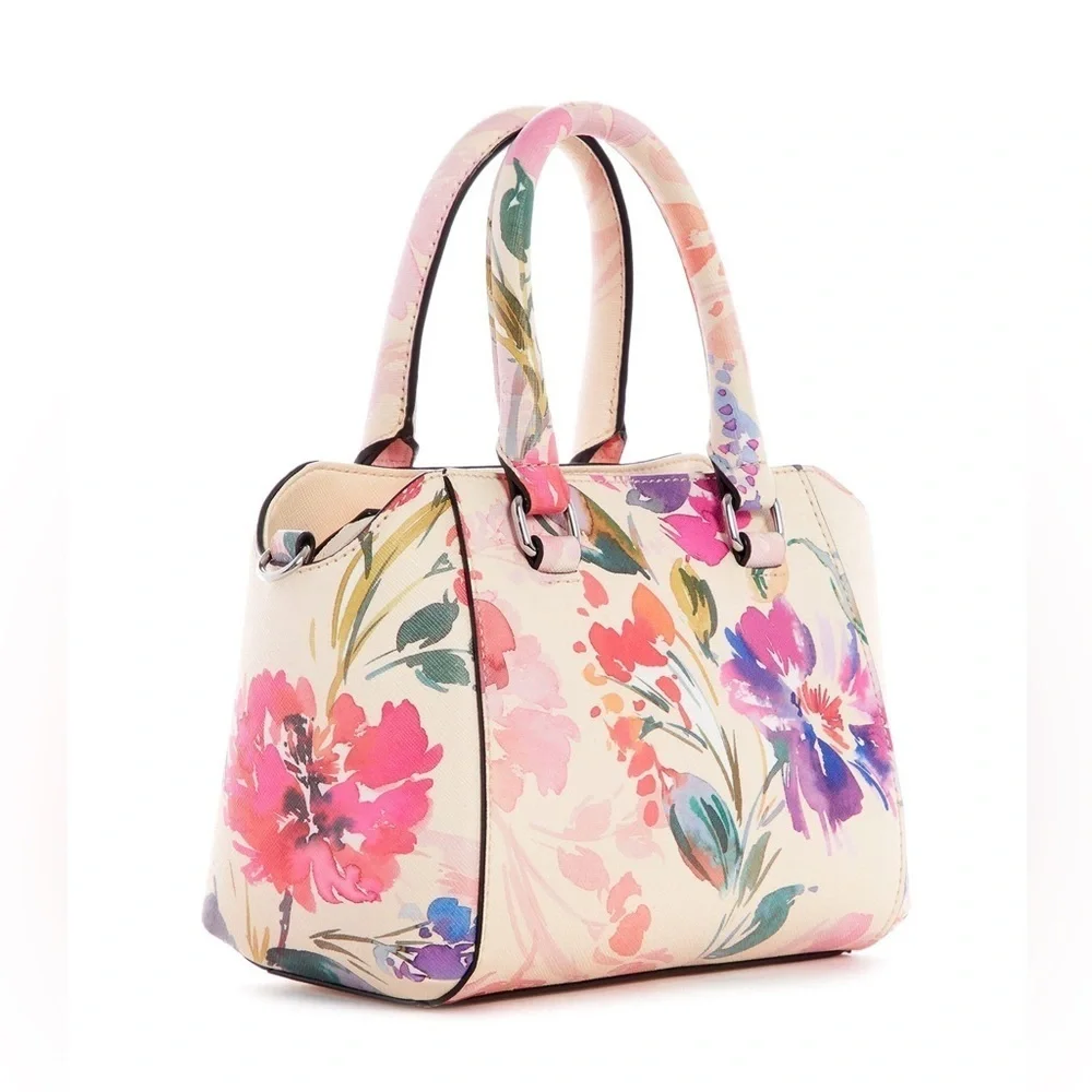 New GUESS Laredo Floral Mini Satchel